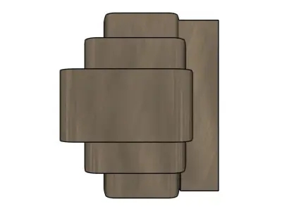 Small Interior Bronze Wall Lamp by Jules Wabbes 3D model