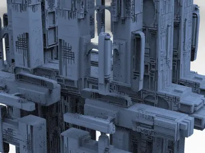 Ancient Maze city 5  3D model