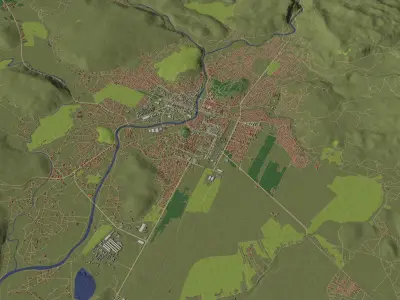 Podgorica Montenegro - city and urban 3D model