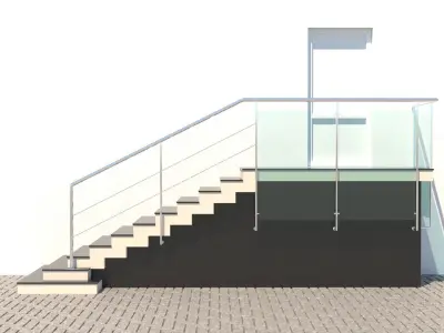 Porch Stair 3D model