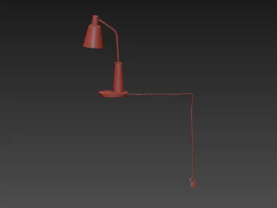 Shinola Book Milk Glass and Metal Desk Lamp 3D model