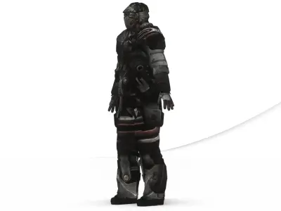 Futuristic Robot Android 3D Model Humanoid Sci-Fi Mech Character Low-poly 3D model