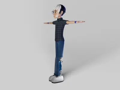 sci-fi styles Boy 3D model