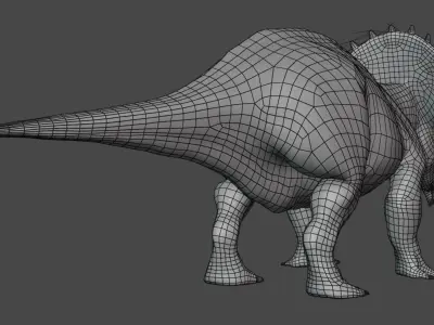  Photoreal Triceratops for Animation 3D Print 