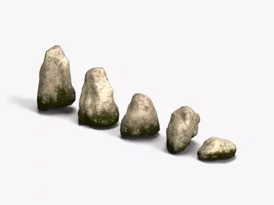 Rock Set 03 - Moss Low-poly 3D model