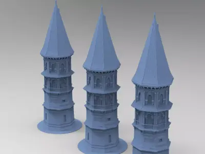 Germanic Medieval Tower 3D model
