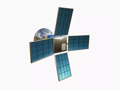 Satellite G09 USA - SciFi Space Design Low-poly 3D model