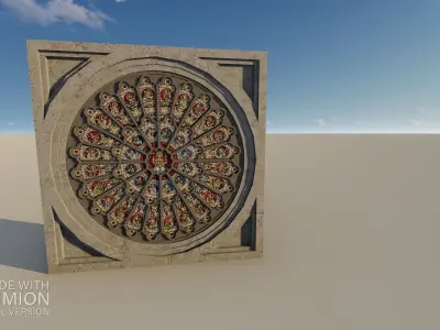 Rose window of Durham Cathedral 3D model