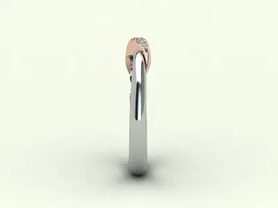 Decent Diamond Style Ring 3D print model