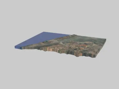 Kenitra City Low-poly 3D model