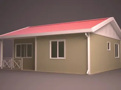 HOME house with roof 3D model