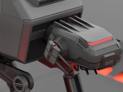 ATA Walker rigged -  animated 3D model