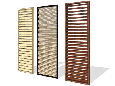 Vertical Sun Screen Louvre Panels 3D model