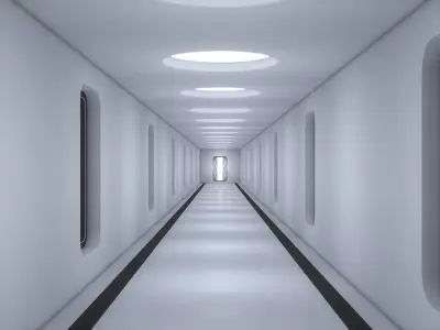 Sci Fi Corridor 3D model 54