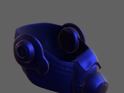 Gas mask helmet 3d model scifi Low-poly  Low-poly 3D model 321