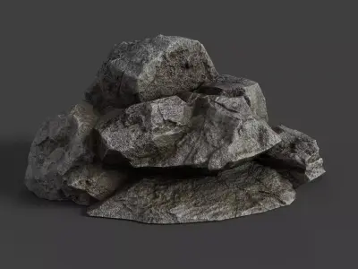 Rock 6-3 Low-poly 3D model
