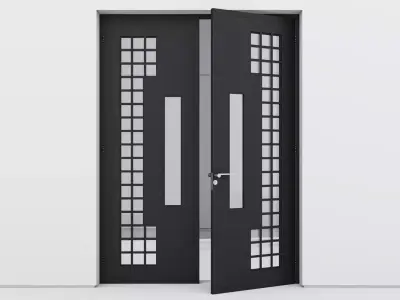 Aluminium door 244 3D model