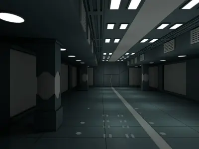 Sci fi Interior 3D model