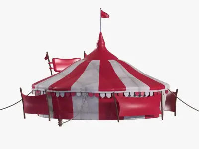 Circus Tent Low-poly 3D model order