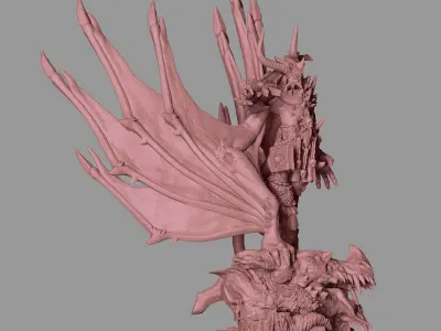 Alastor statue of demon 3D print model