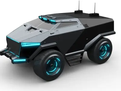 sci-fi military jltv 3D model