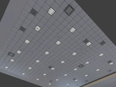 Simple Office Celling Texture Pack Low-poly 3D model