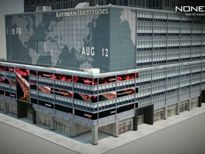 NYC Building Lehman Brothers Low-poly 3D model