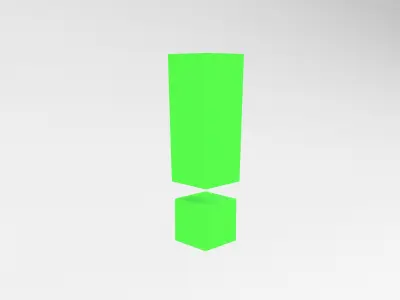 Exclamation Mark Symbol v1 002 Low-poly 3D model