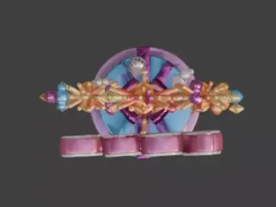 Stylized 2026 New Year Celebration 3D Sculpture Low-poly 3D model