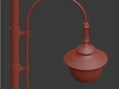  Street lamp Low-poly 3D model