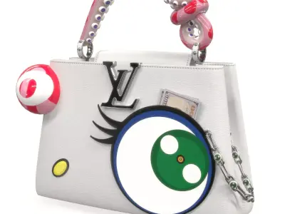 Louis Vuitton x Takashi Murakami Artycapucine Capucine Eye Bag Low-poly 3D model