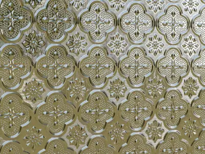 FROSTED GLASS ORIENTAL NORMAL MAP Low-poly 3D model