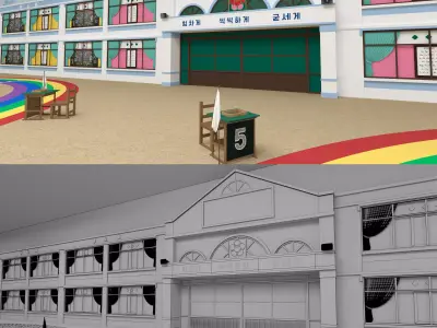 Squid Game scene collection 3D Model Pack