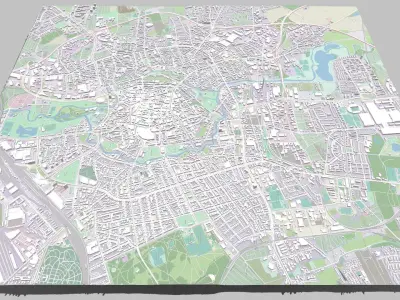 Cityscape  Brunswick Germany 3D model