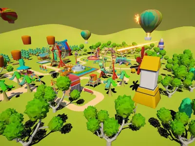 Amusement Park Environment Pack 3D model