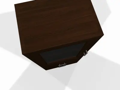 Simple wooden shelf 3D model