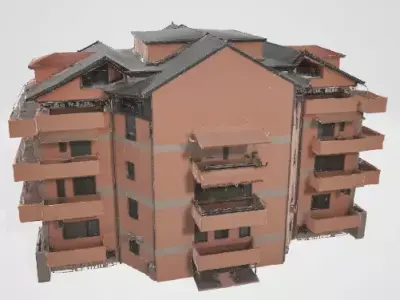 Modern Apartment Building 3D model