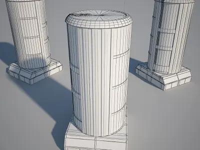 Industrial Building 02 Low-poly 3D model purchase