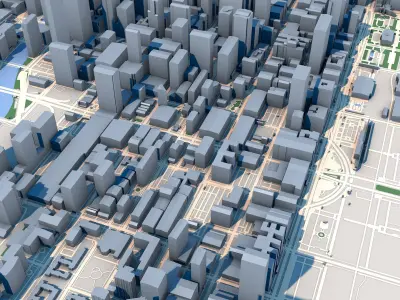 Willis Tower Skyscraper in Chicago Illinois 3D model