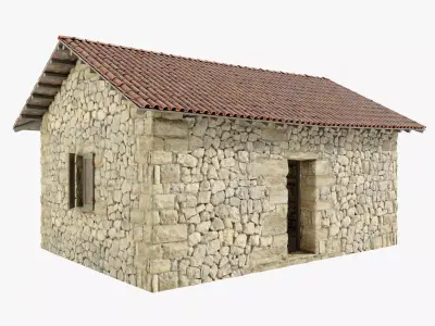 Old Italian Stone Shed 3D model