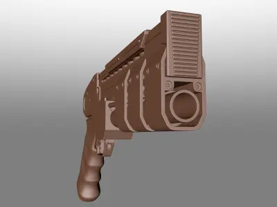 Future Pistol 16mm Sci-Fi 3D Print 3D print model