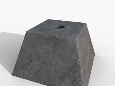 Concrete pyramid Free low-poly 3D model
