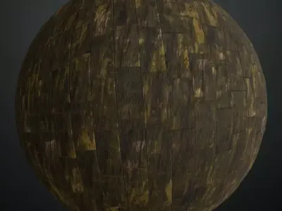 Stylized Viking Spike Fence Wood PBR Seamless Texture