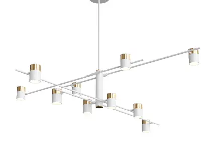 Casa 2 modern pendant light - gold 3D model