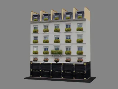 Typical Parisian Apartment 3d Building 07 3D model