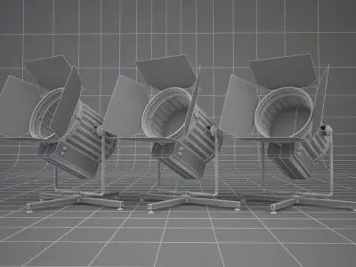Studio Spotlights 3D model