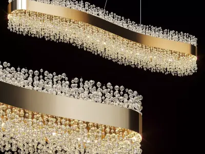 Suspended Chandelier Lusine by Lampatron 120cm 3D model