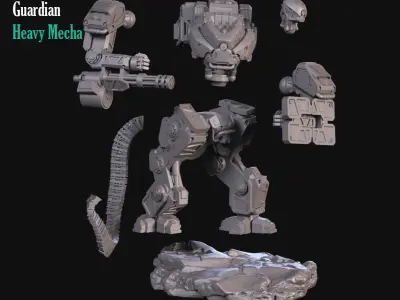 Heavy Guard Mecha 3D print model