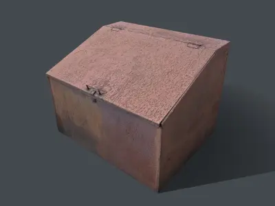 Street Metal Box Low-poly 3D model