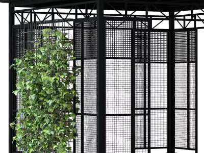 Outdoor Gazebo Metal Pavilion Structure 3D model